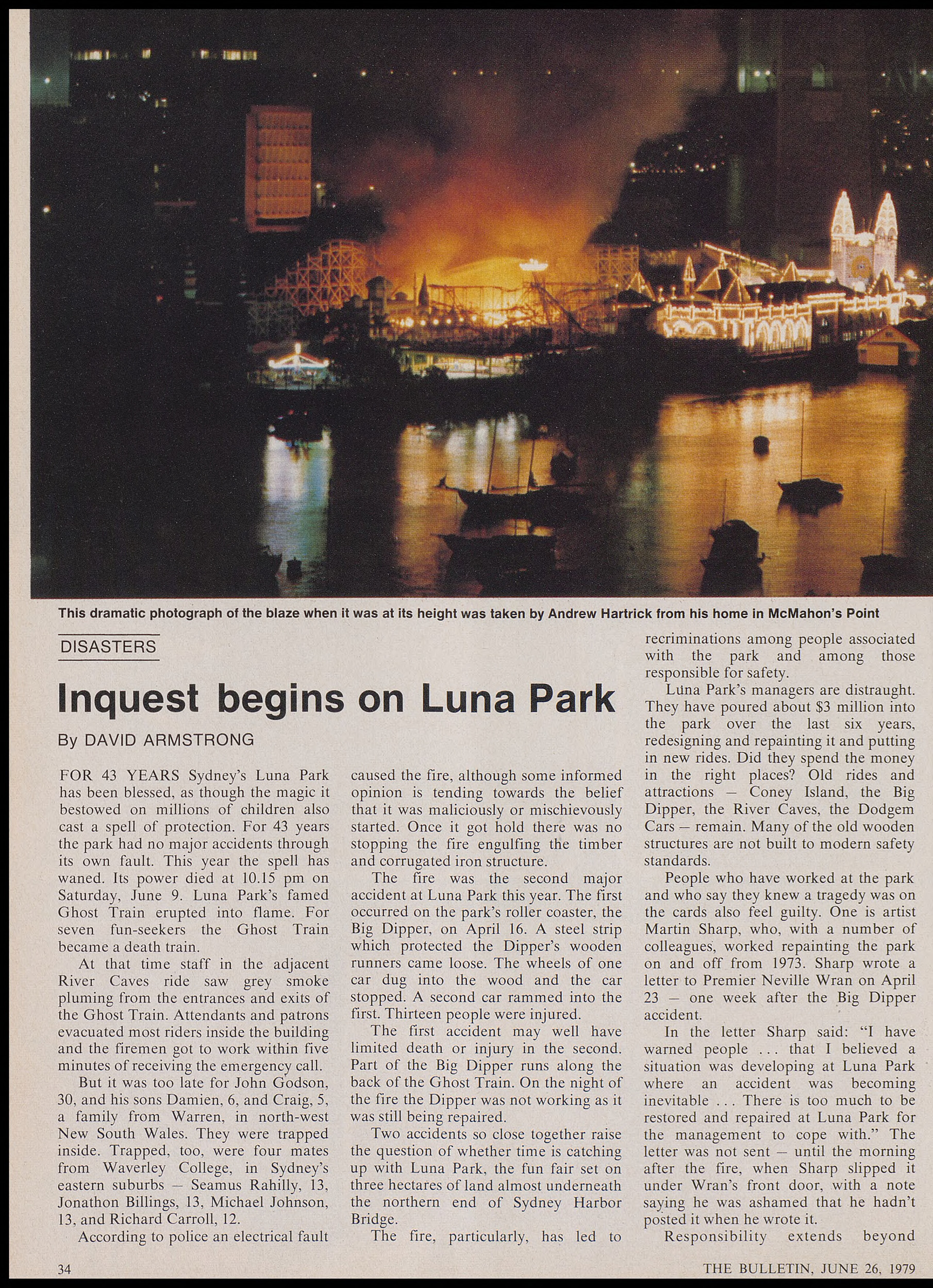 Luna Park Ghost Train fire 1979 The Dictionary of Sydney